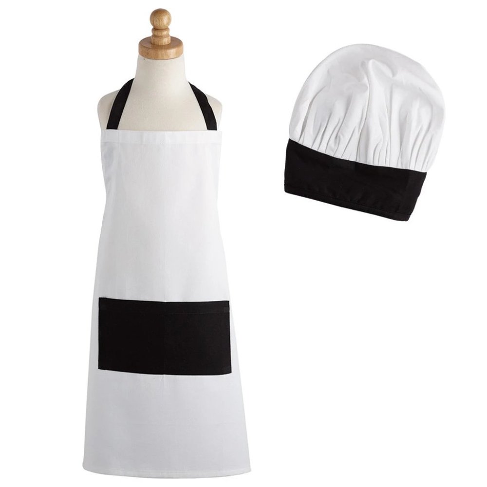Black and White Apron Children's Chef Gift Set NEW